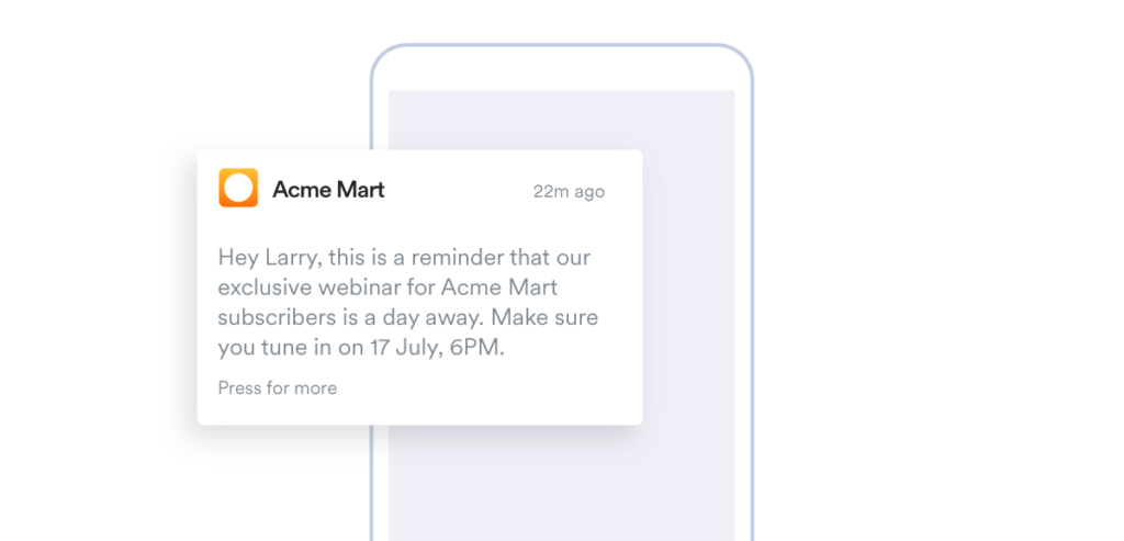 Reminder Push Notifications to delight your customers